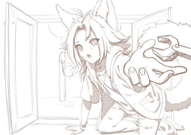 Akae fixing the plumbing by RainAsterion (25-01-2025)